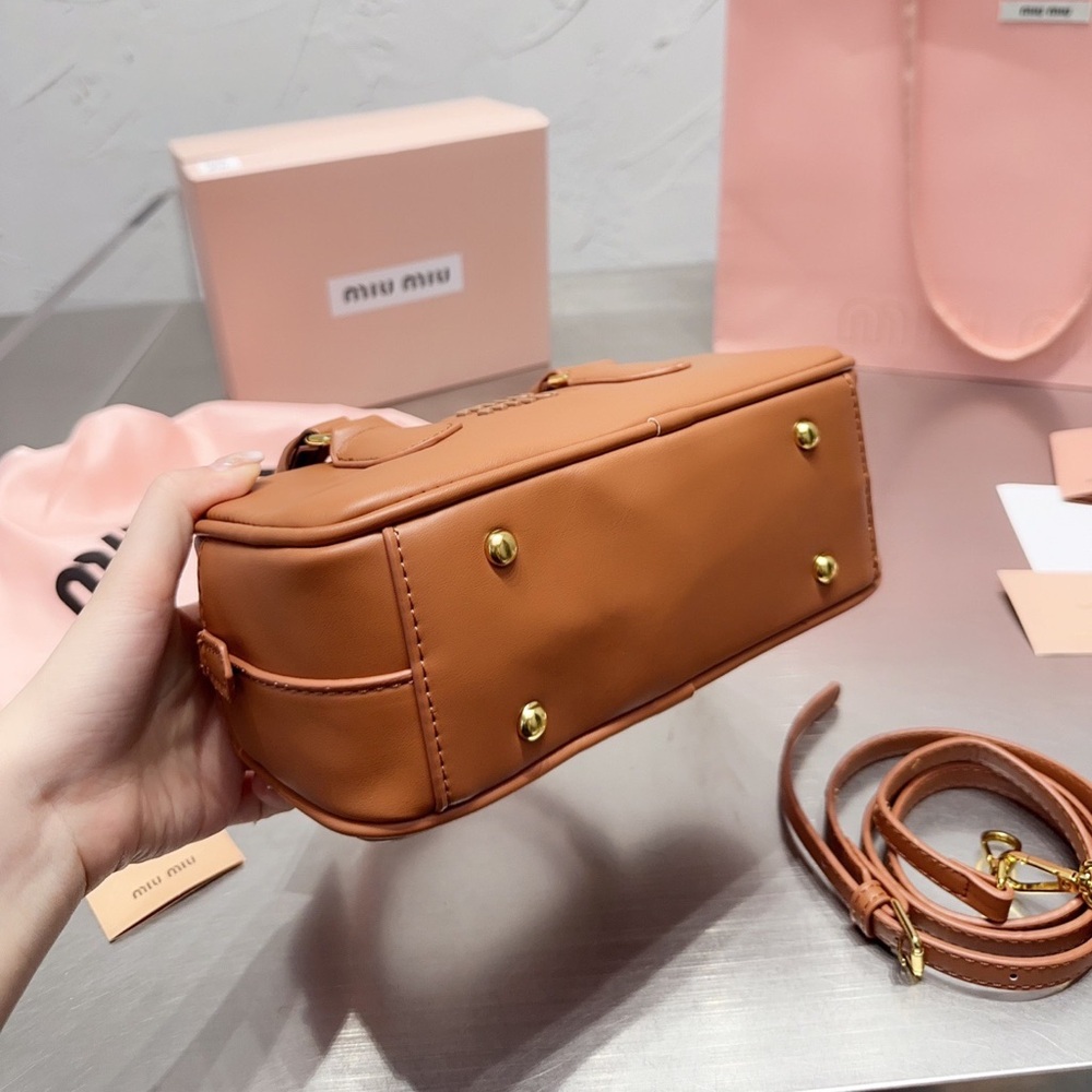 Miu Miu Cognac Brown Mini Top-Handle - Picture 6 of 8
